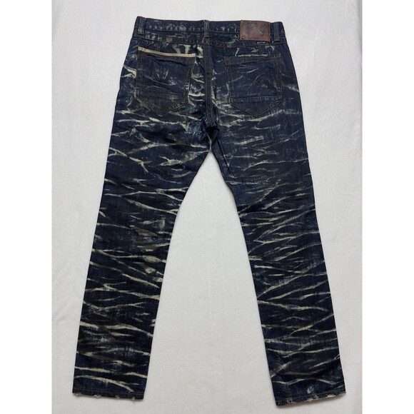 The Hertage By America Men's W38 L34 Patched Distressed Skinny Jeans Acid Wash - Picture 3 of 17